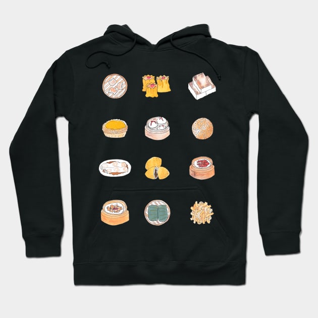 Dim Sum Icon Collage Hoodie by buhloop.icons